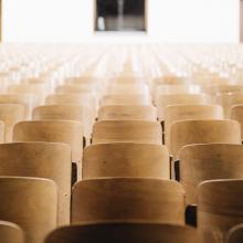 rows of chairs in a classroom