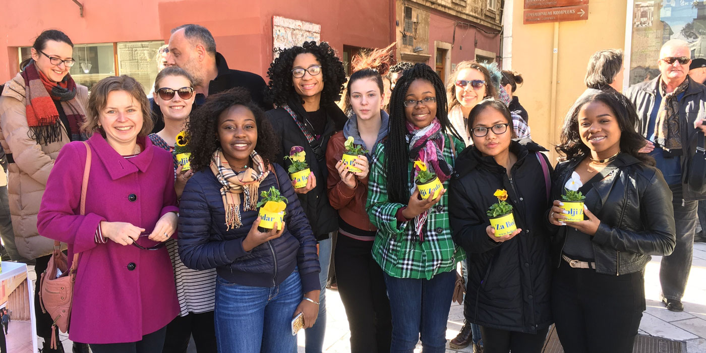 Agnes Scott College students in Croatia