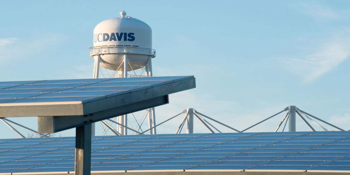 Solar panels at the University of California-Davis